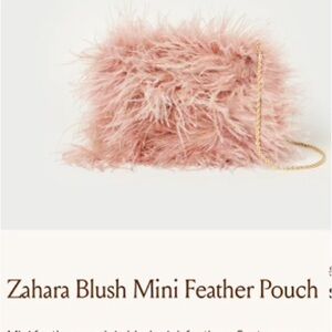 Zahara feather blush loeffler Randall purse NWT